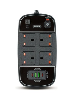 Buy Power Socket Black 15cm in Saudi Arabia