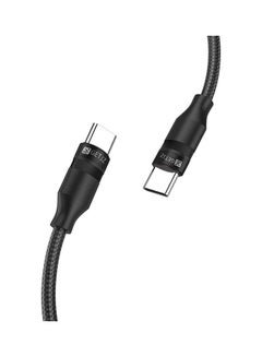 Buy USB Type C To C 3A Fast Charging Cable Black in UAE
