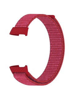 Buy Nylon Replacement Band For Fitbit Charge 3 and 4 Red in Saudi Arabia