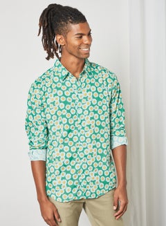 Buy Daisy Print Shirt Green in UAE