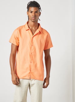 Buy Casual Collar Shirt Orange in UAE