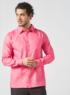 Buy Basic Long Sleeve Shirt Pink in UAE