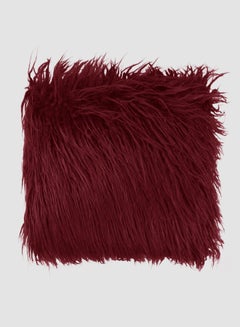 Buy Faux Fur Cushion, Unique Luxury Quality Decor Items for the Perfect Stylish Home Red in UAE