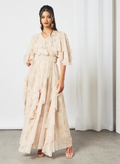 Buy Stylish Maxi Dress Beige in UAE