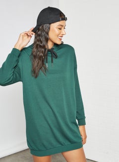 Buy Mini Hooded Dress Green in Saudi Arabia