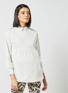 Buy Salley Maternity Blouse White in UAE