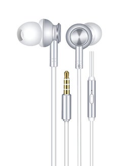 Buy Mellow Series Music Wired In-Ear Earphones Silver in Saudi Arabia