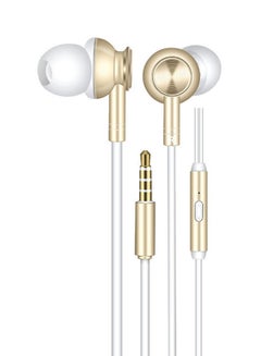 Buy Mellow Series Music Wired In-Ear Earphones Gold in Saudi Arabia