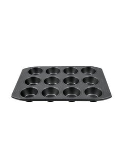 Buy Easy Grip Muffins Tray Dark Grey 26.5x4x4cm in Saudi Arabia