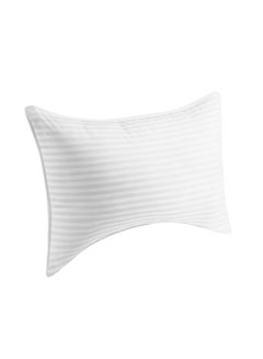 Buy Comfortable Strip Hotel Pillow Microfiber White 160x50centimeter in Saudi Arabia