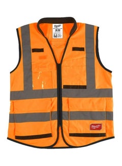 Buy Premium Hi-Visibility Vest Orange/Grey S/M in UAE