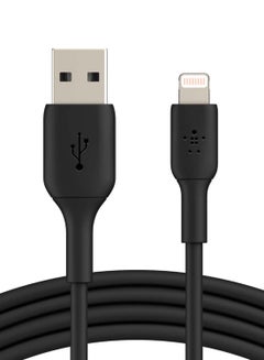 Buy Lightning Cable (Boost Charge Lightning to USB Cable for iPhone, iPad, AirPods) MFi-Certified iPhone Charging Cable 2m black in Saudi Arabia