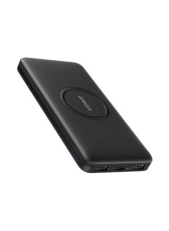 اشتري Wireless PowerCore 10,000mAh Portable Charger with USB-C (Input Only), External Battery Pack For iPhone 12/11, Samsung, iPad 2020 Pro, AirPods Black في مصر