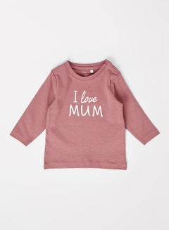 Buy Infant/Baby I Love Mum T-Shirt Deco Rose in UAE