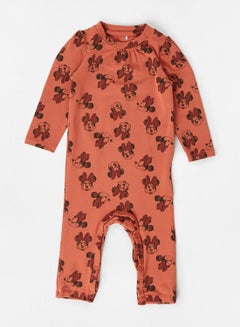 Buy Baby All-Over Mickey Minnie Print Onesie Etruscan Red in UAE