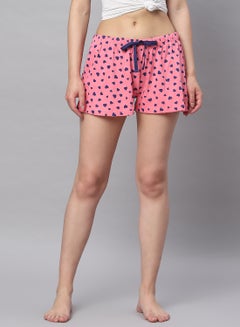 Buy Casual Knit Shorts Pink in UAE