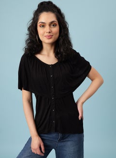 Buy Casual Blouse Black in Saudi Arabia