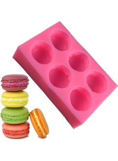 Buy Silicone 3D Macaroon Hamburger Fondant Mold Pink 5.3x3.5x1.1inch in UAE