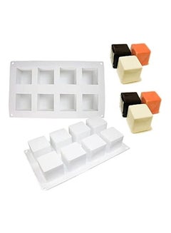 Buy 3D Rubik Cube Fondant Silicone Mousse Cake Mould White 292x170mm in Saudi Arabia