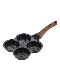 Buy 4-Mould Non-Stick Egg Frying Pan Black 23x5.5x20cm in Saudi Arabia