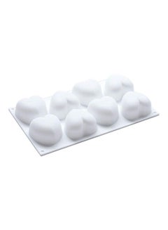 Buy Silicone Mold for Mousse Cake 3D Baking Non Stick White 29.6 x 6.35 x 6.5cm in UAE