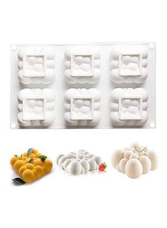 Buy Cube Silicone Mold for Baking Chocolate Cake White 295 x 175mm in UAE