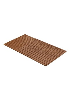 Buy Non Slip Shower Mat Brown 78x35cm in UAE