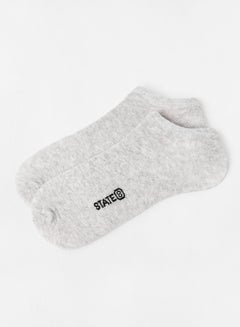 Buy Basic Ankle Socks (Pack Of 2) Grey in UAE