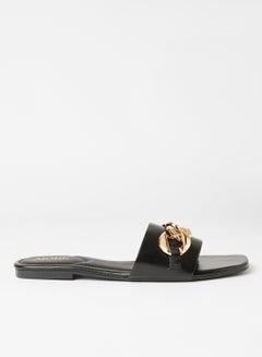 Buy Casual Flat Slides Black in UAE