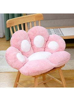 Buy Multiuse Plush Cat Paw Design Chair Cushion Pink/White 80x70cm in Saudi Arabia