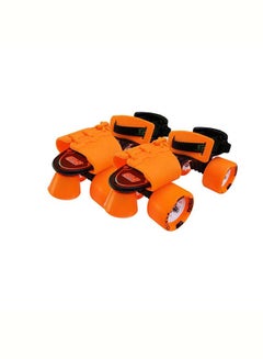 Buy Adjustable Roller Skates Gripper with Vinyl Toe Stopper for Good Control and Adjustable Speed, Age Group 6 to 14 years (Orange) 27x27x14cm in UAE