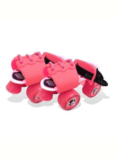 Buy Roller Skates for Kids Gripper Age Group 6 to 14 years with Vinyl Toe Stopper for Good Control and Adjustable Speed (Pink) in UAE