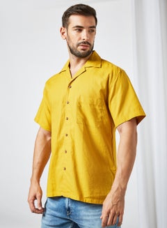 Buy Short Sleeve Shirt Yellow in Saudi Arabia
