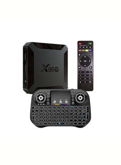 Buy X96Q Network Set-Top Box 2G+16G Android 10.0 Hd 4K Tv Box Player+Seven-Color Backlit Keypad I10 X96Q-011 X96Q-011 Black in Saudi Arabia
