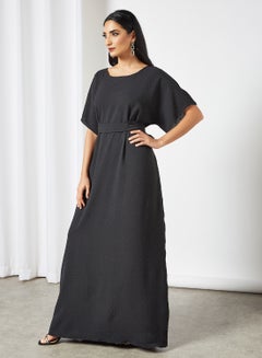 Buy Textured Abaya Inner Slip Black in Saudi Arabia