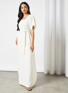 Buy Textured Abaya Inner Slip White in Saudi Arabia