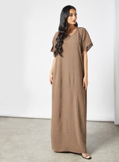 Buy Textured Abaya Inner Slip Brown in Saudi Arabia