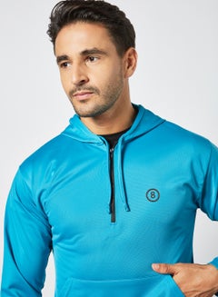 Buy Active Hooded Jacket Blue in UAE