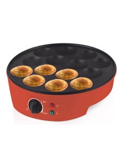 Buy Mini Pancake Maker 800.0 kW Mini Pancake Maker Red in UAE