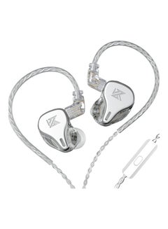 Buy Array Type Three-Unit Dynamic In Ear Wired Headphone With Mic Silver in UAE
