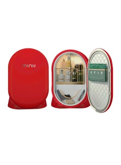 اشتري Minij Makeup Retro Fridge, Portable Cosmetic Refrigerator, Cooler/Warmer Freezer with Compressor Used for Beauty Skin Care in Home, Office, Outdoor 15.0 L C2 15R Red في الامارات