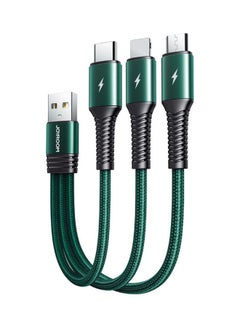 Buy USB 3 In 1 Sort Charging Cable Green in Saudi Arabia