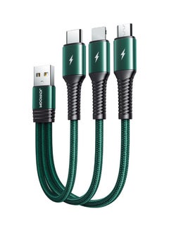 اشتري كابل شحن 3 في 1 بمنفذ USB أخضر في الامارات