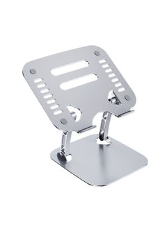 Buy Adjustable Height Ergonomic Aluminum Laptop Stand for 10-15.6 inch Silver in UAE