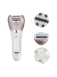 Buy GLS86053 Rechargeable Ladies Grooming Set 4-in-1 Electric Hair Remover Detachable Shaving Head, On/Off Switch, LED Indicator Light, Ideal To Remove Unwanted Hair White 26cm in UAE