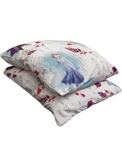 Buy 2-Piece Super Soft Frozen 2 Pillows Set for Kids Polyester Multicolour 50 x 75cm in UAE