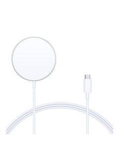 Buy Wireless MagLeap Magnetic Wireless Charger for Apple iPhone 13/12 Series & Samsung Galaxy/Note Series White in UAE