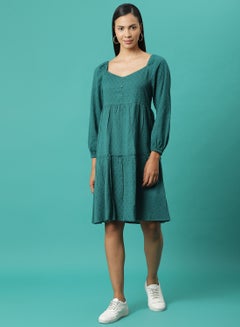 Buy Casual Mini Dress Botanical Green in UAE