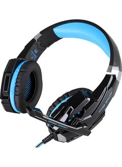 Buy Over-Ear Pro Gaming Wired Headset With Mic - PlayStation 4 Black/Blue in UAE
