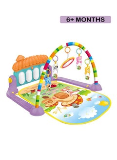 Buy Non-Toxic Musical Piano Play Indoor Mat Center With Melodies Rattle For Kids Multicolour in Egypt